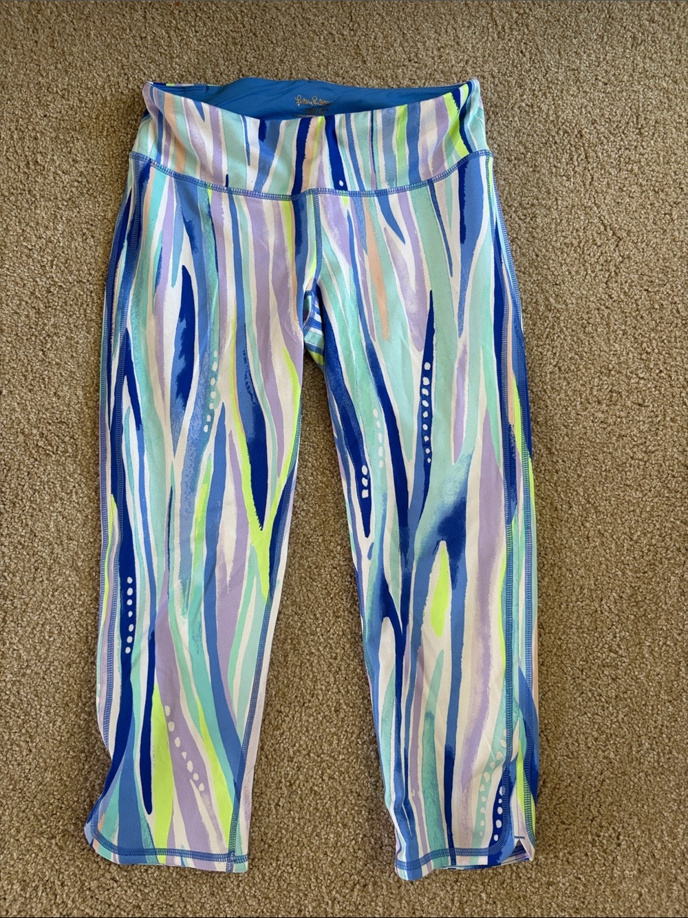 Lilly Pulitzer Weekender Cropped Striped Active Leggings